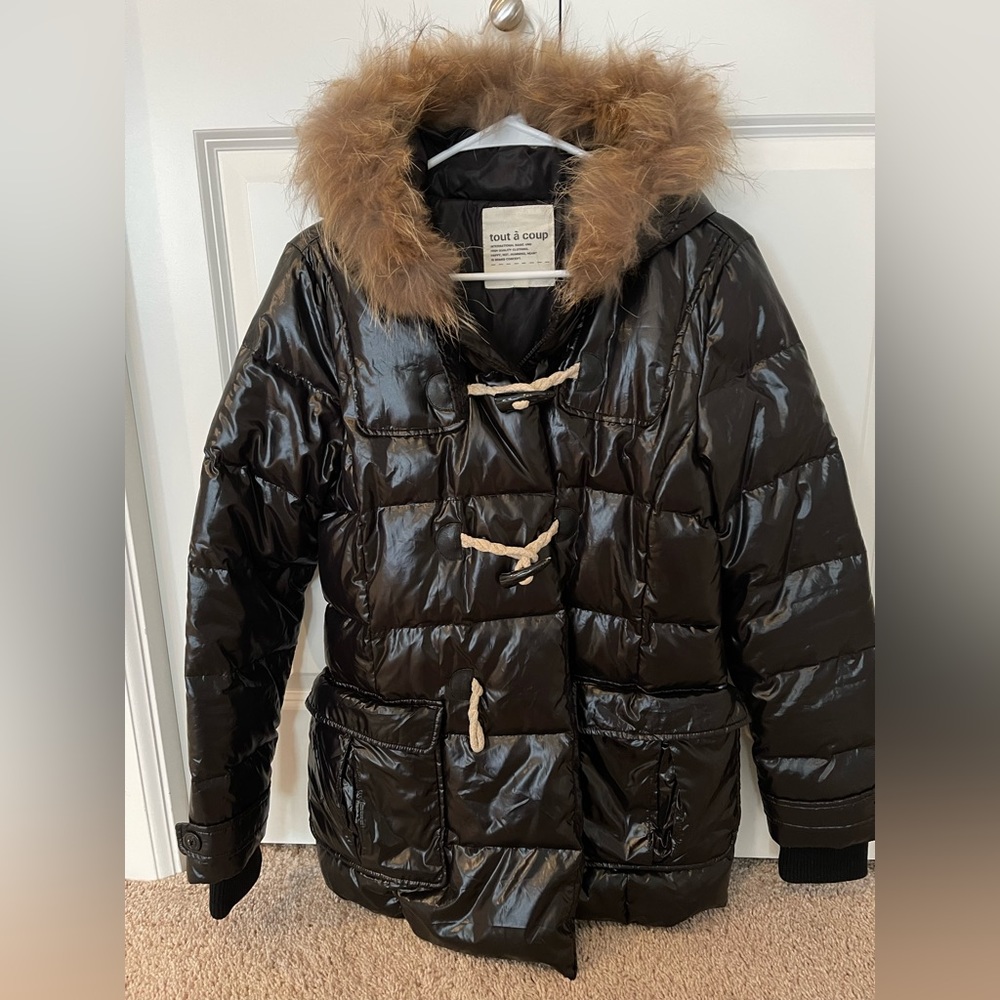 Down Jacket with Fur Hoodie